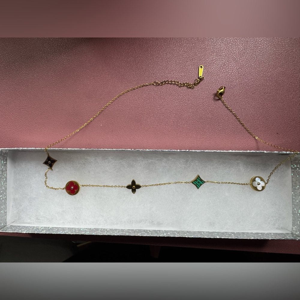 Gold and Multicolor Charm Bracelet